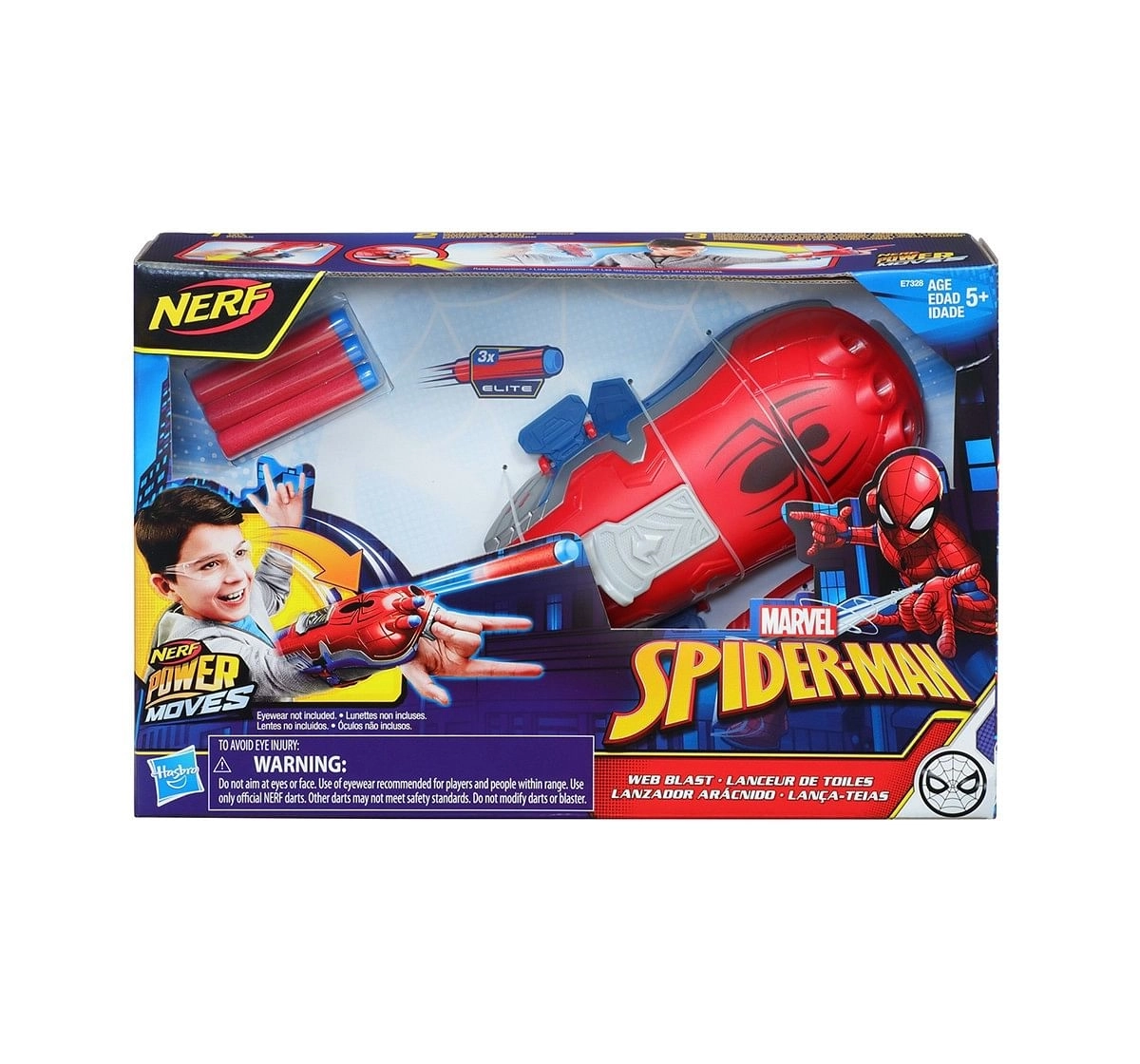 Marvel Spider-Man Web Blast Web Shooter Kids Roleplay Toy Action Figure Play Sets for age 5Y+ 