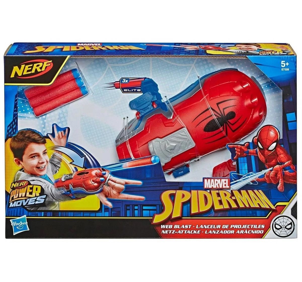 Marvel Spider-Man Web Blast Web Shooter Kids Roleplay Toy Action Figure Play Sets for age 5Y+ 