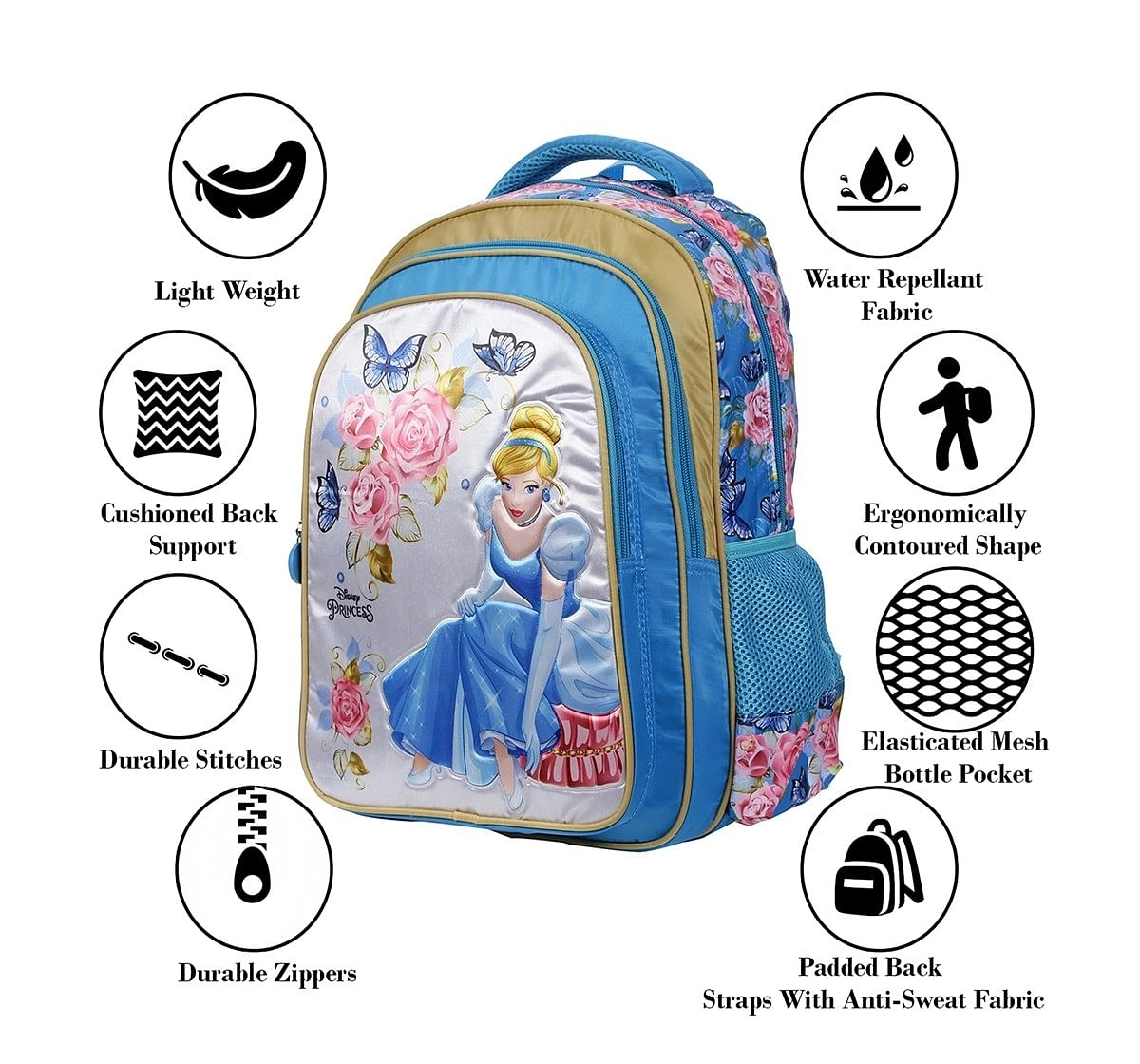 Disney Princess Travel In Style 16" Backpack Bags for age 3Y+ 