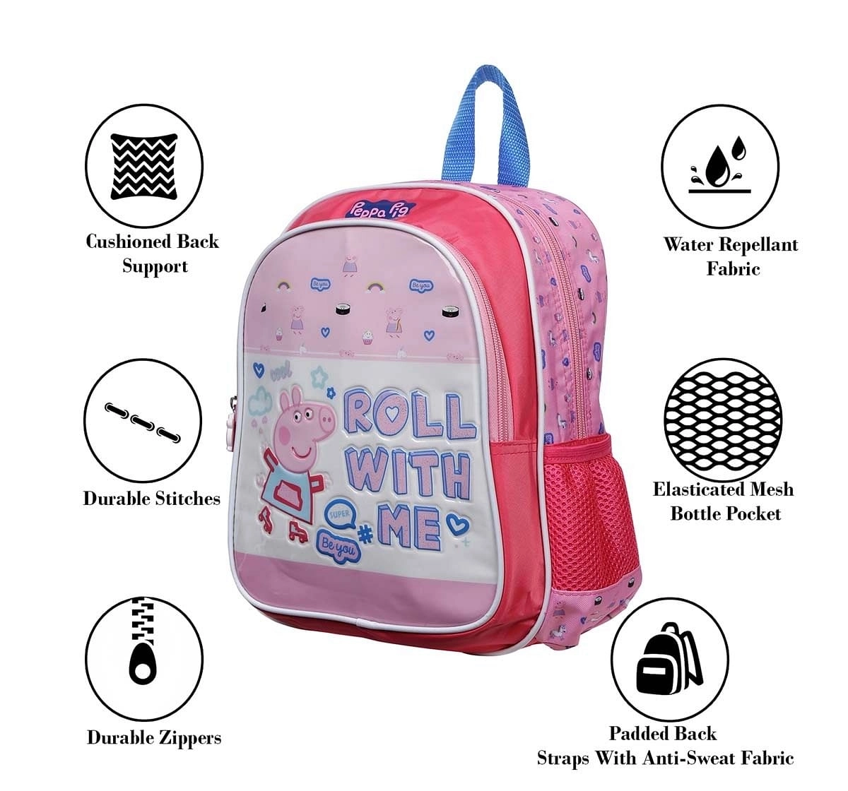 Peppa Pig Roll with Me 12 Backpack Bags for Kids age 3Y+ 