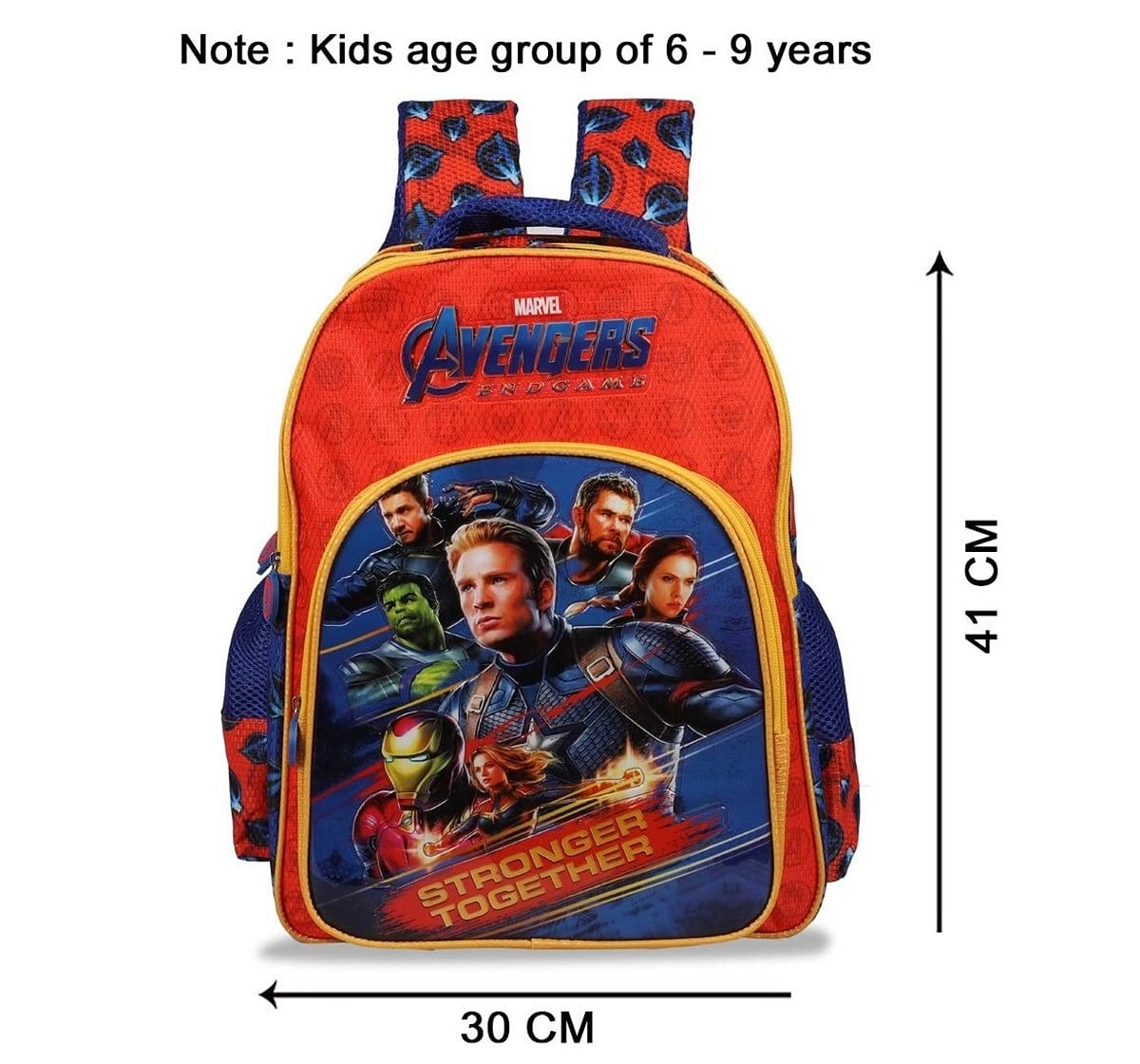 Marvel Avengers Stronger Together Red & Blue School Bag 41 Cm Bags for age 7Y+ 