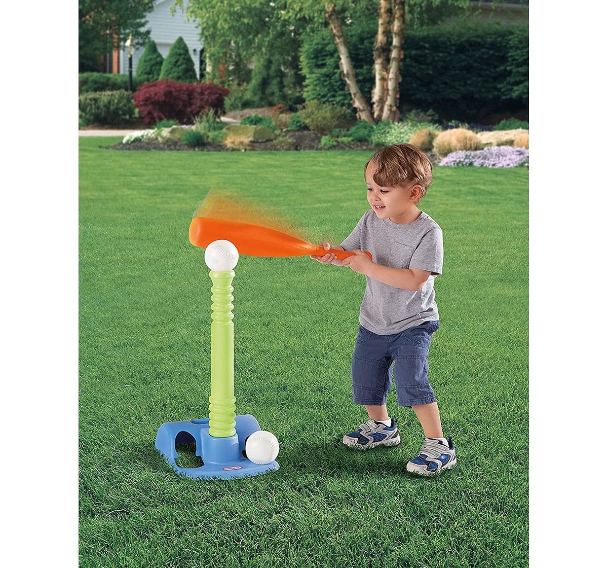 Little Tikes Tot Sports T-Ball Set, Green Indoor Sports for Kids, 18M + 
