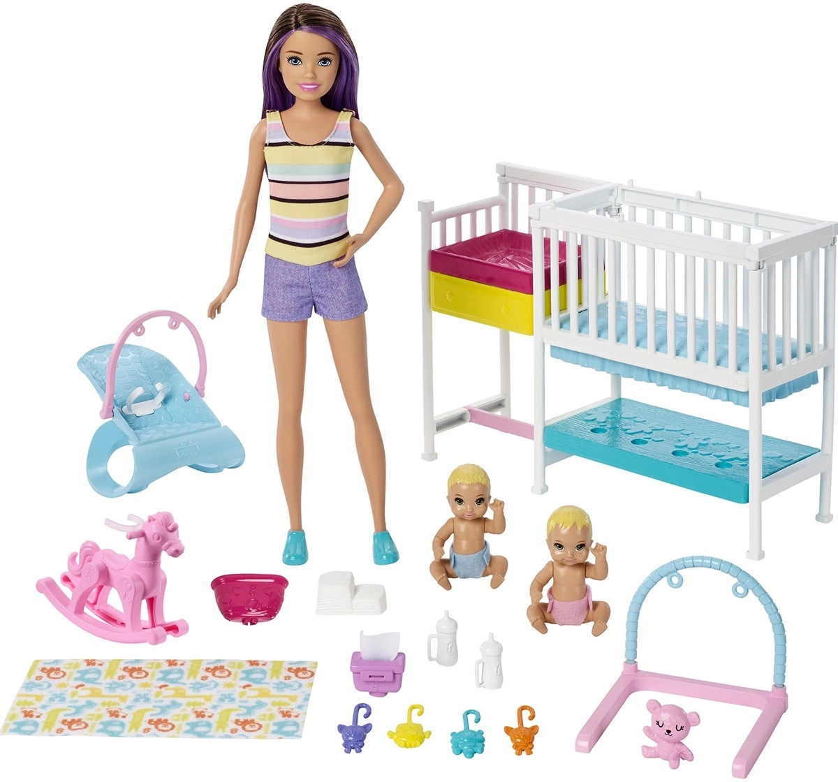 Barbie Nursery Playset with Skipper Babysitters Doll, 3Y+, Multicolour