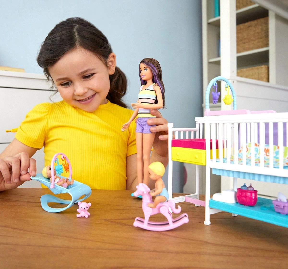 Barbie Nursery Playset with Skipper Babysitters Doll, 3Y+, Multicolour