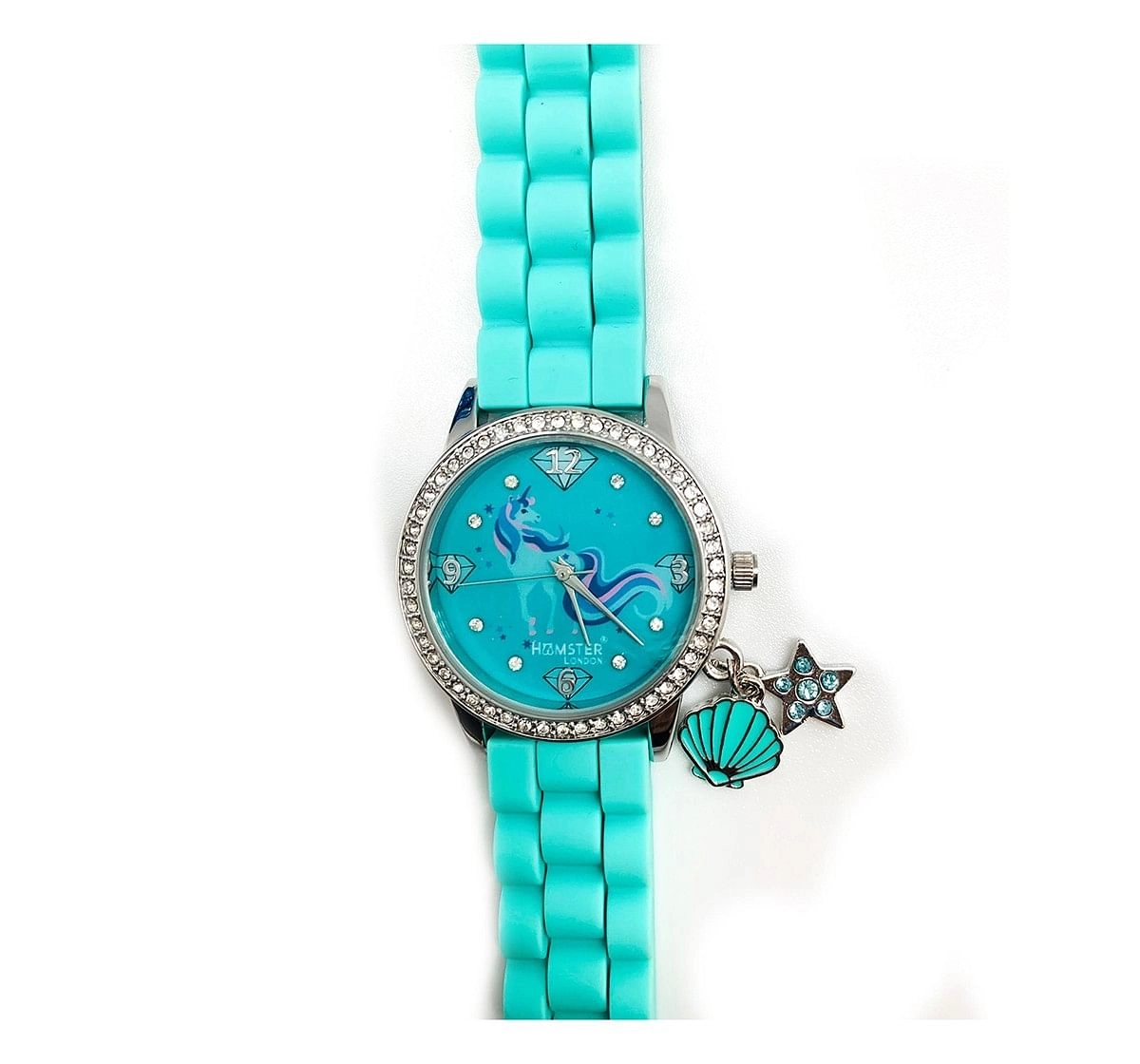 Hamster London Diamond Studded Unicorn Watch for Kids age 3Y+ (Blue)