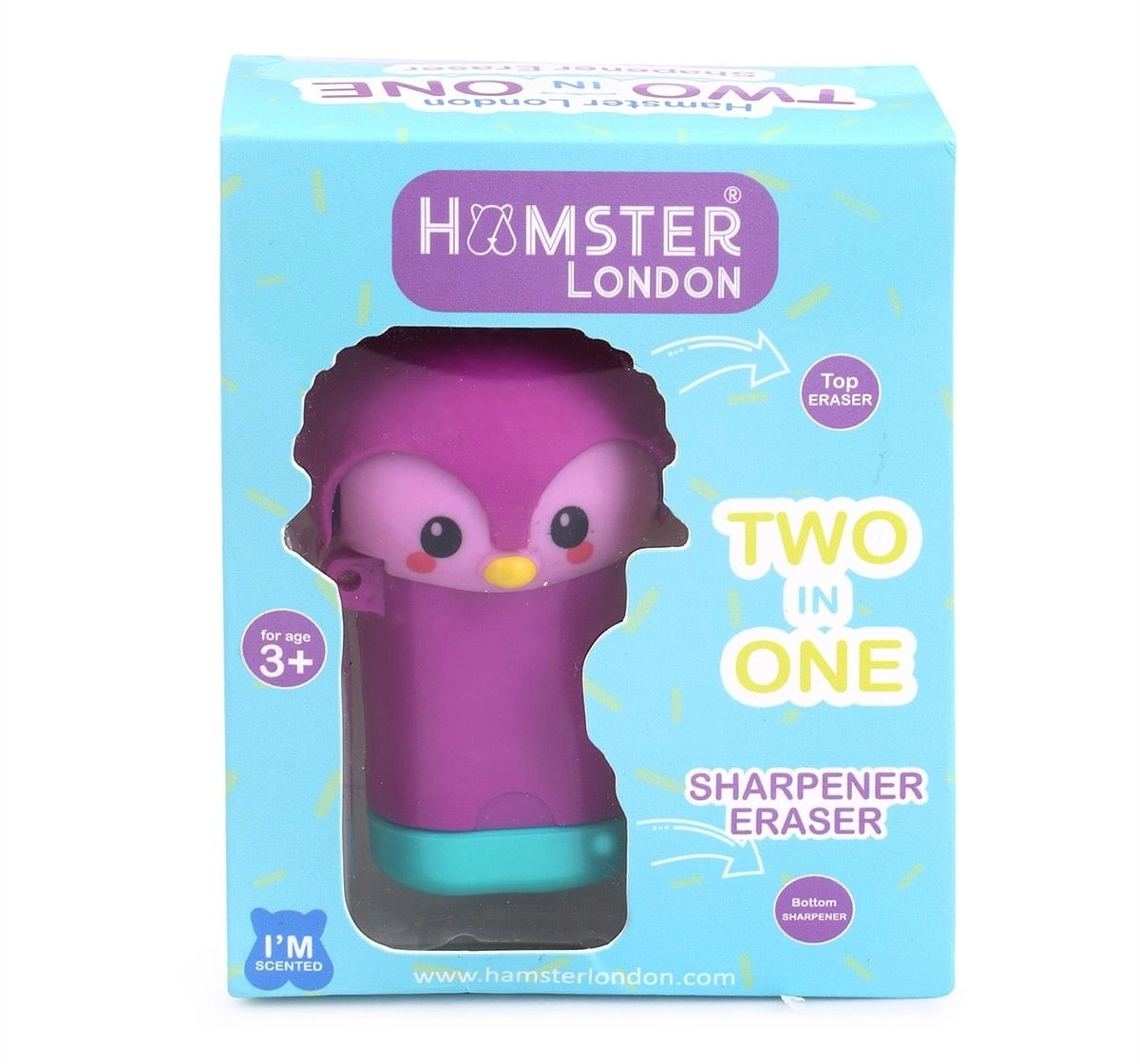 Hamster London Scented Sharpener & Eraser Cuticon for Kids age 3Y+