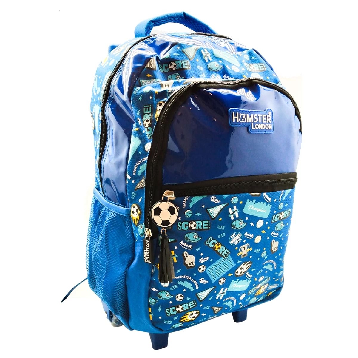 Hamster London Back To School Football Trolley Bag, Polyurethane, 5Y+, Blue