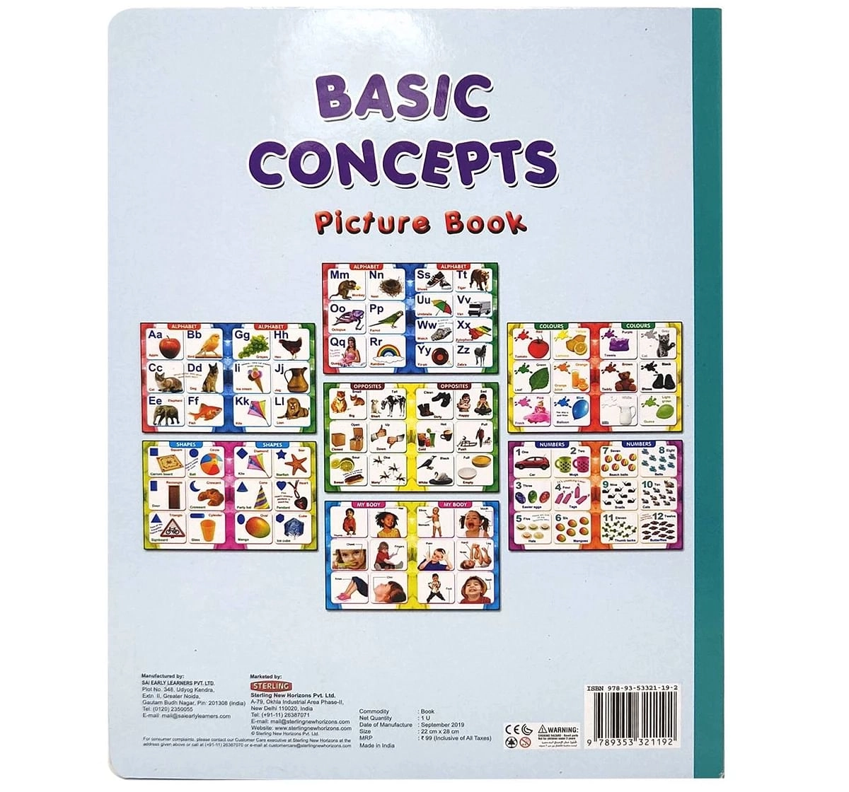 Sterling Horizons Basic Concept All In One Picture Books Multicolour 3Y+