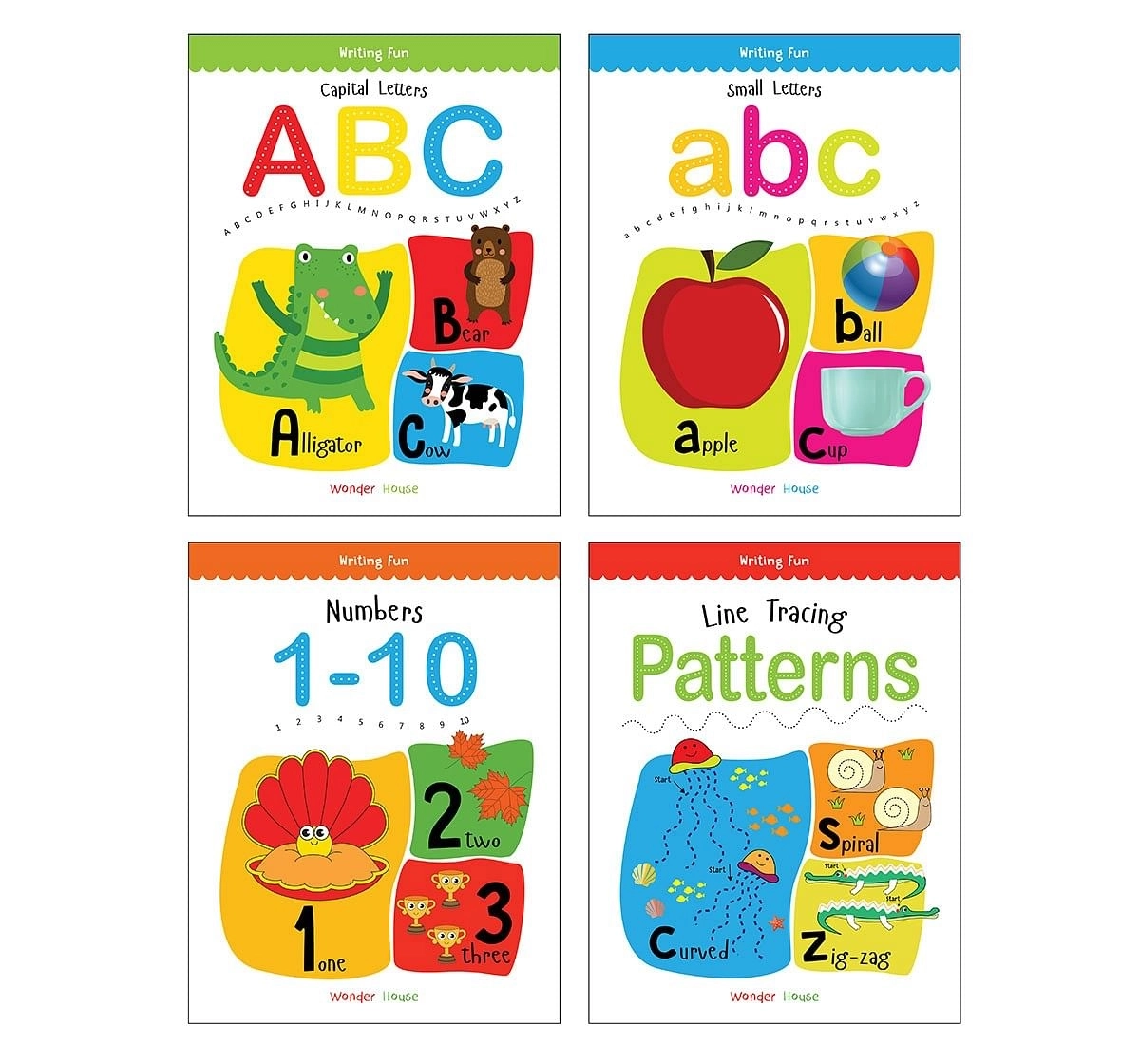 Wonder House Books Writing practice boxset Pack of 4 books Paperback Multicolor 3Y+