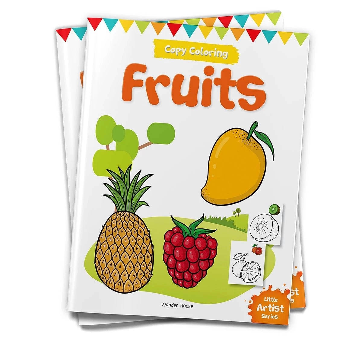 Wonder House Books Little Artist Series Fruits Colour Books for kids 0M+, Multicolour