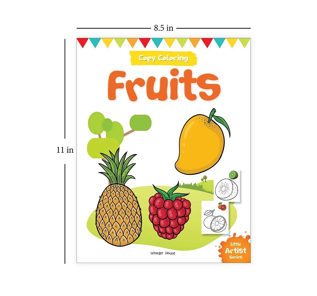 Wonder House Books Little Artist Series Fruits Colour Books for kids 0M+, Multicolour