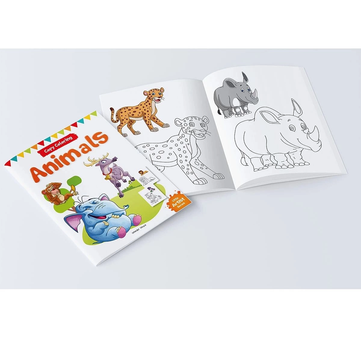 Wonder House Books Little Artist Colouring Boxset Pack of 8 Books Birds, Sea Animals, Fruits, Vegetables, Dinosaurs, Cars and People Around Us for kids 0M+, Multicolour