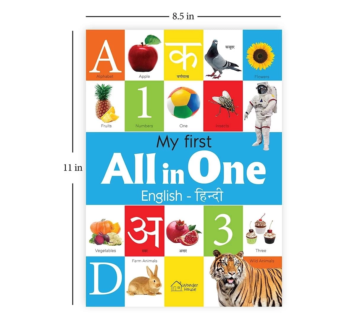Wonder House Books My First All In One Picture Book in Hindi English for kids 0M+, Multicolour