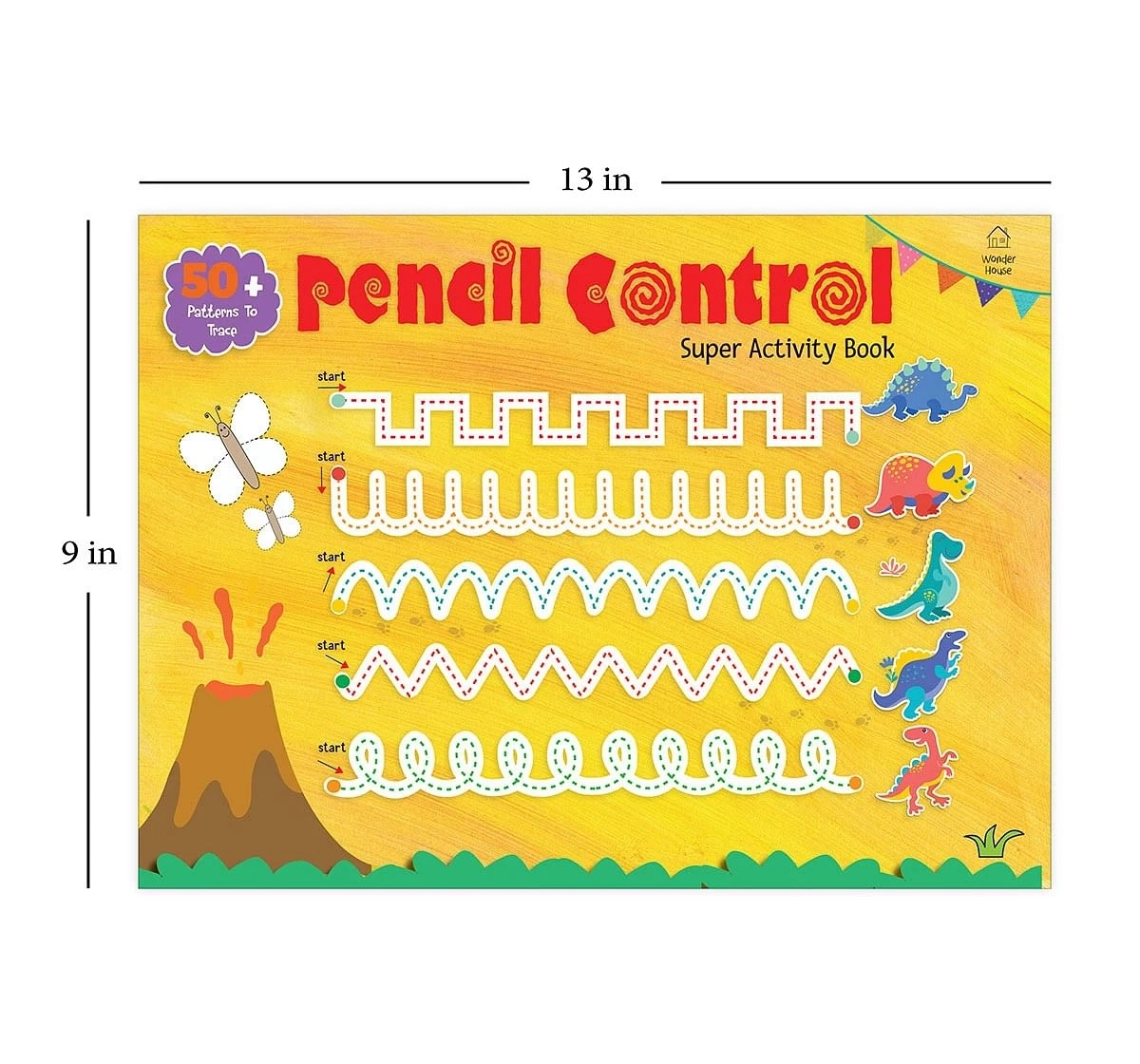 Wonder House Books Pencil Control Super Activity Book for kids 3Y+, Multicolour