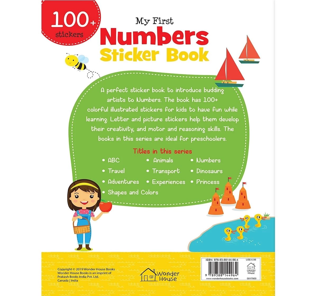 Wonder House Books My First Numbers Sticker Book With 100 Stickers for kids 0M+, Multicolour