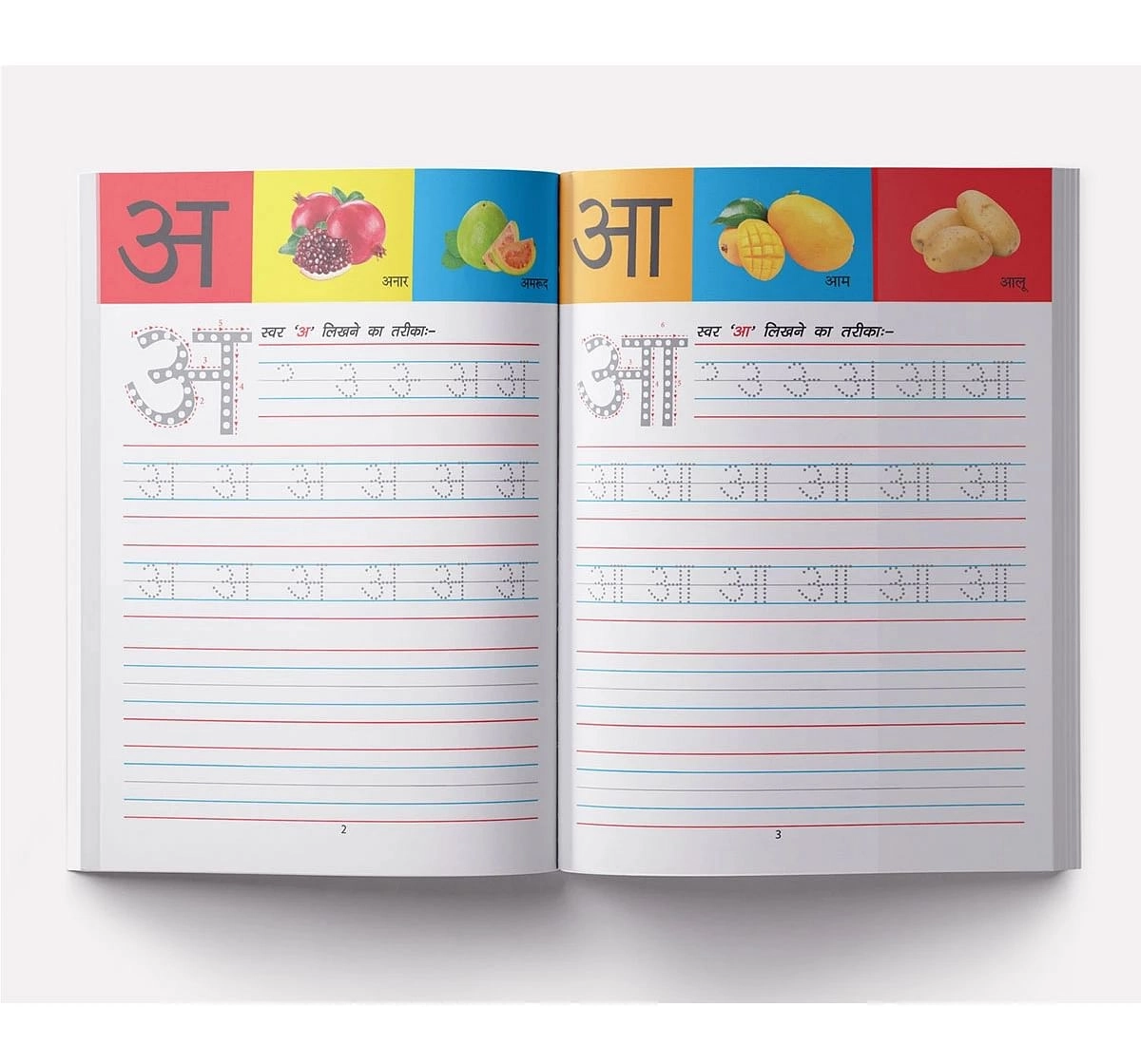 Wonder House Books Meri Pratham Sulekh Varnmala Hindi Writing Practice Book for kids 3Y+, Multicolour