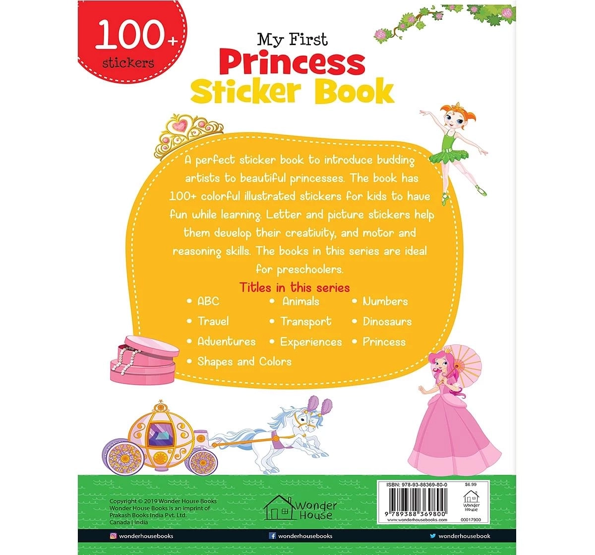 Wonder House Books My First Princess Sticker Book for kids 0M+, Multicolour
