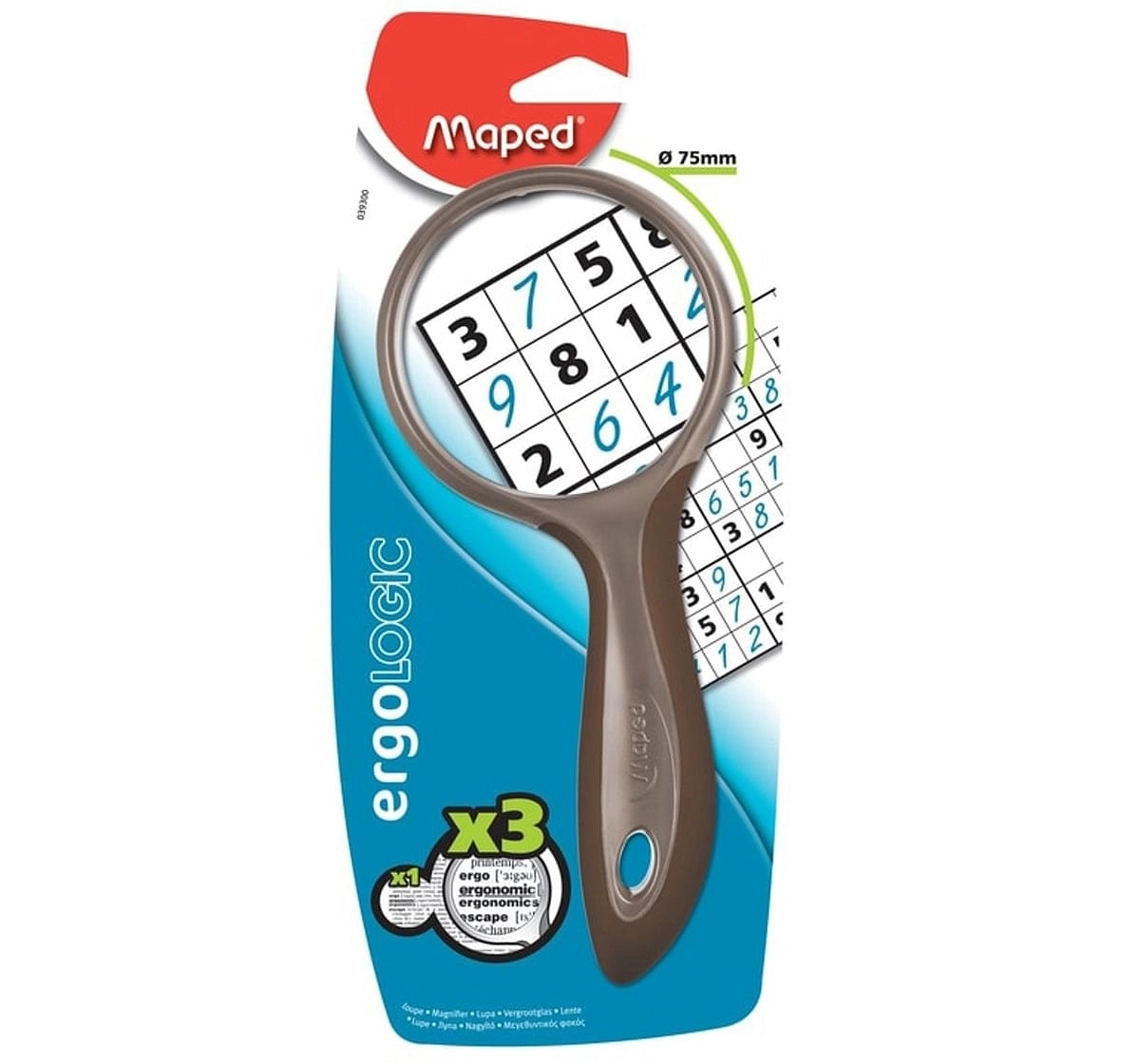 Maped Magnifier 75mm X3 Zoom Black 7Y+