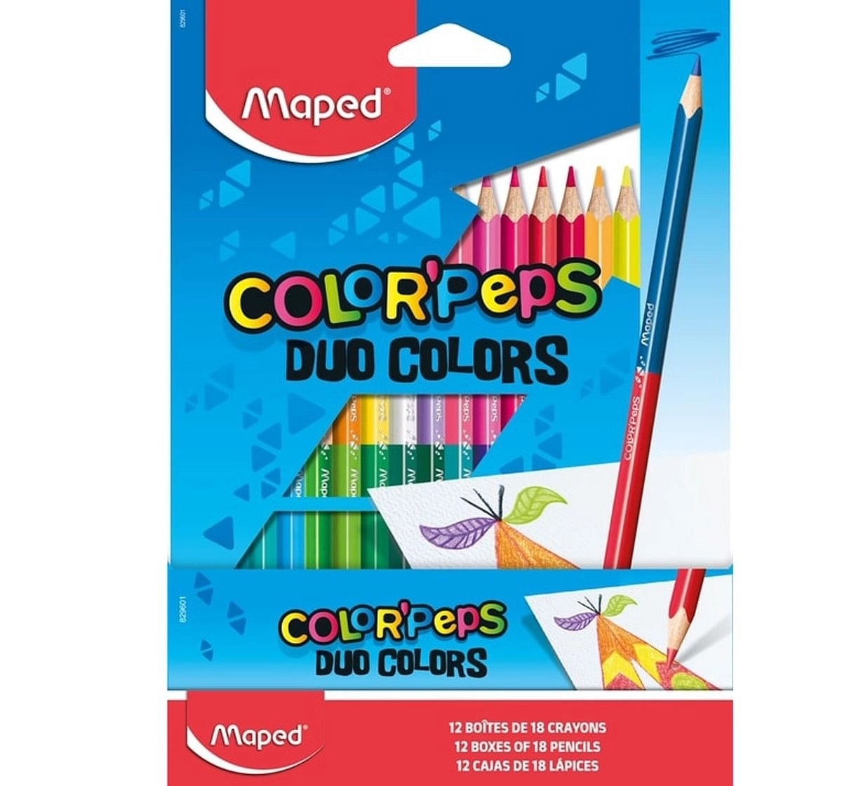 Pack de 12 Crayons couleurs MAPED Color'Peps Strong