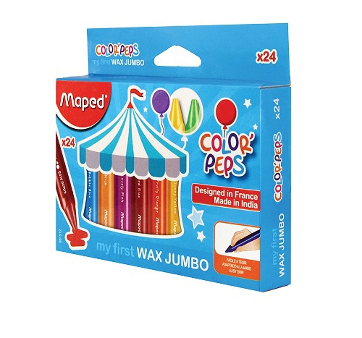 Maped Color'Peps Wax Jumbo Crayons 24 Shades Multicolour 7Y+