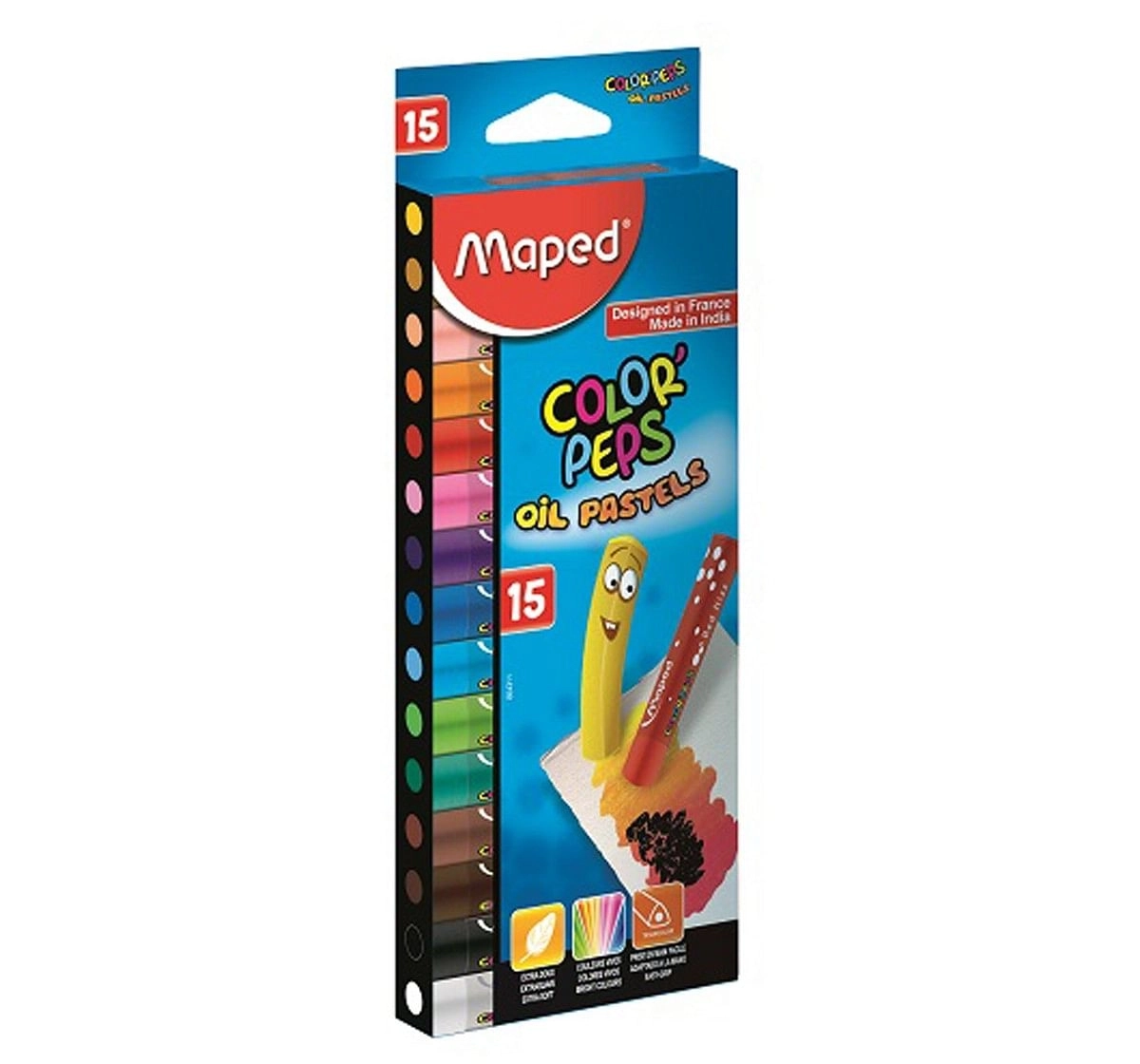 Maped Color'Peps Oil Pastels 15 Shades Cardboard Box Multicolour 7Y+