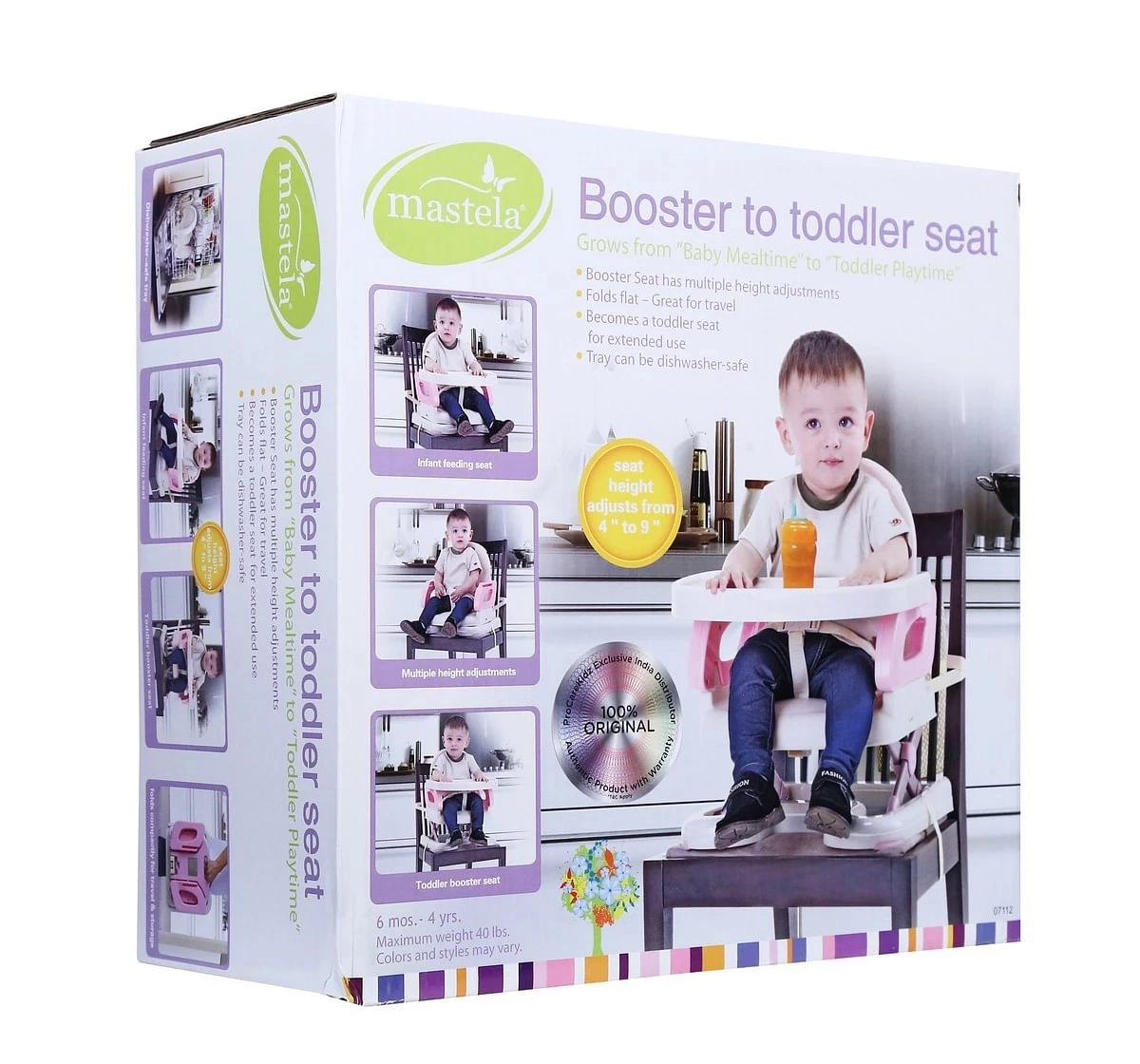 Mastela Booster to Toddler Seat Baby Chair for kids 6M+, Pink