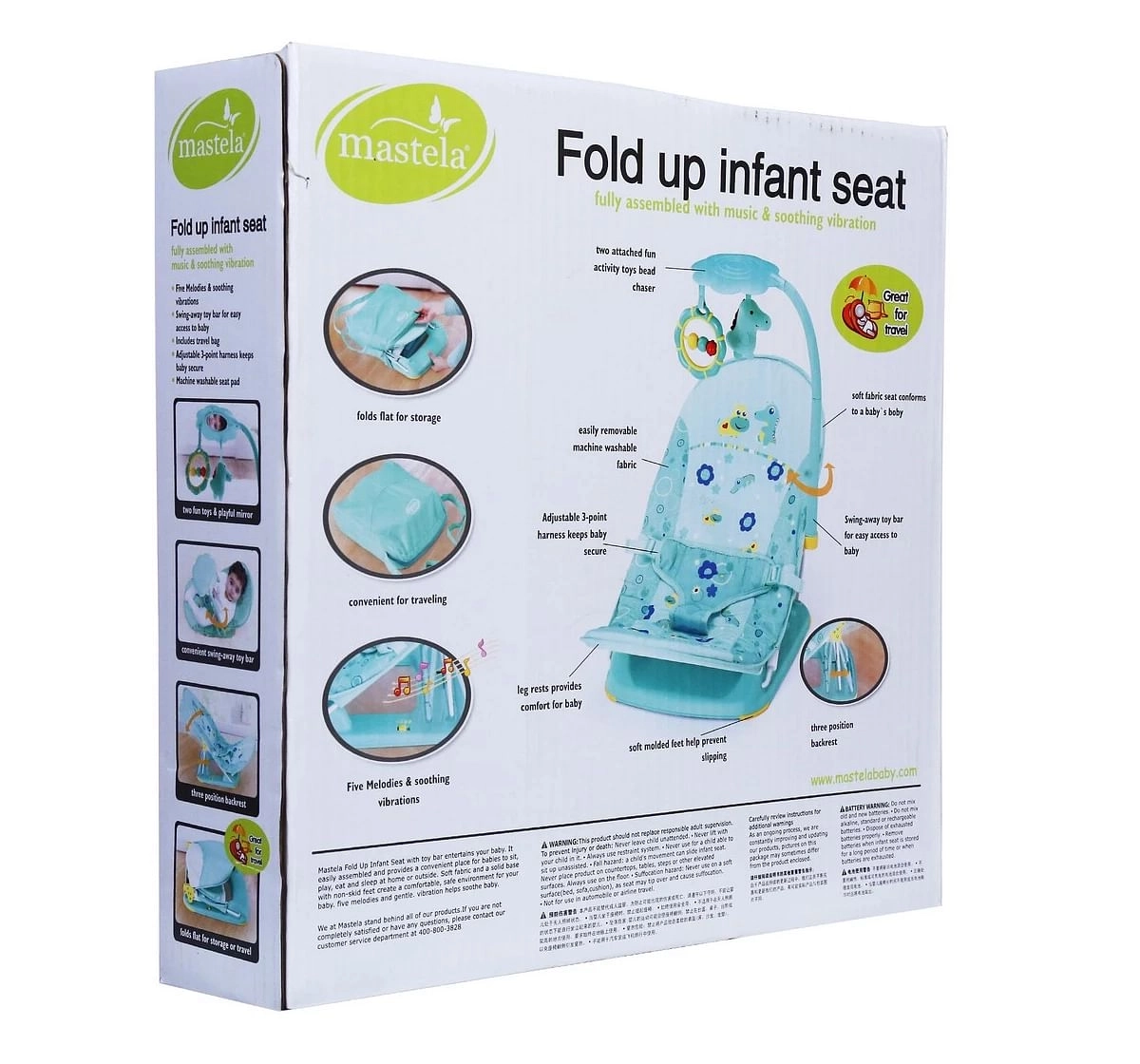 Mastela Fold Up Infant Seat Baby Chair for kids 3M+, Blue
