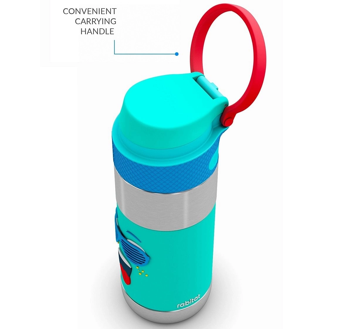 Rabitat Clean Lock Insulated Stainless Steel Bottle, Blue, Spunky, 5Y+