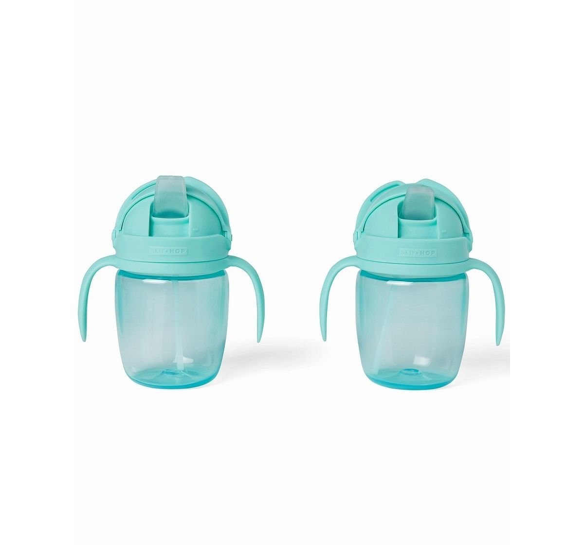 Skip Hop Sip-to-straw cup Plastic sippy cup Teal 6M+