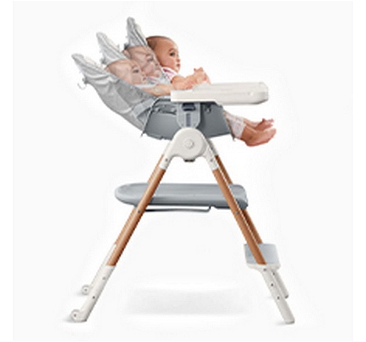 Skip Hop Sit-to-step high chair Plastic baby chair Grey 3M+