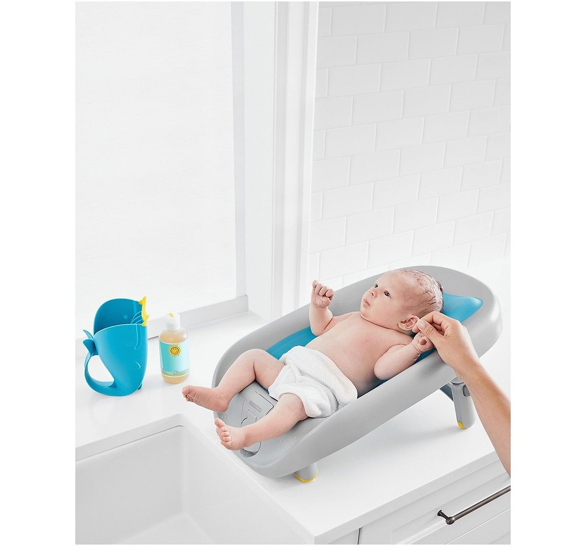 Skip Hop Moby recline and rinse bather Plastic baby bath Blue 0M+