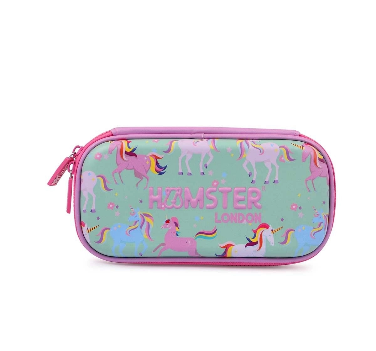 Hamster London Hardtop Pencil Case Organizer Unicorn Black Small Bags for Kids Age 3Y+ (Black)