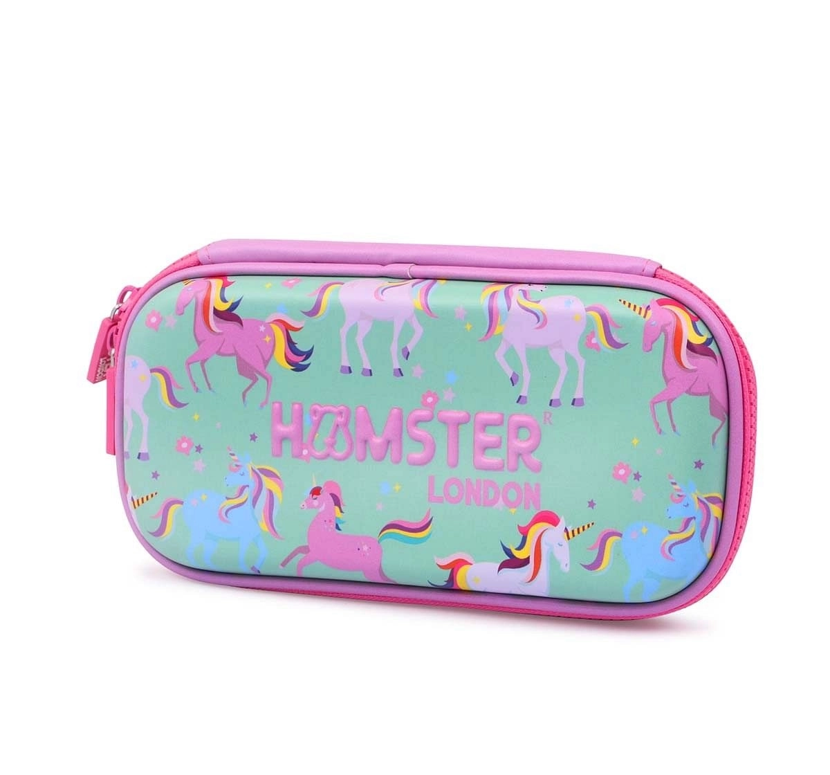Hamster London Hardtop Pencil Case Organizer Unicorn Black Small Bags for Kids Age 3Y+ (Black)