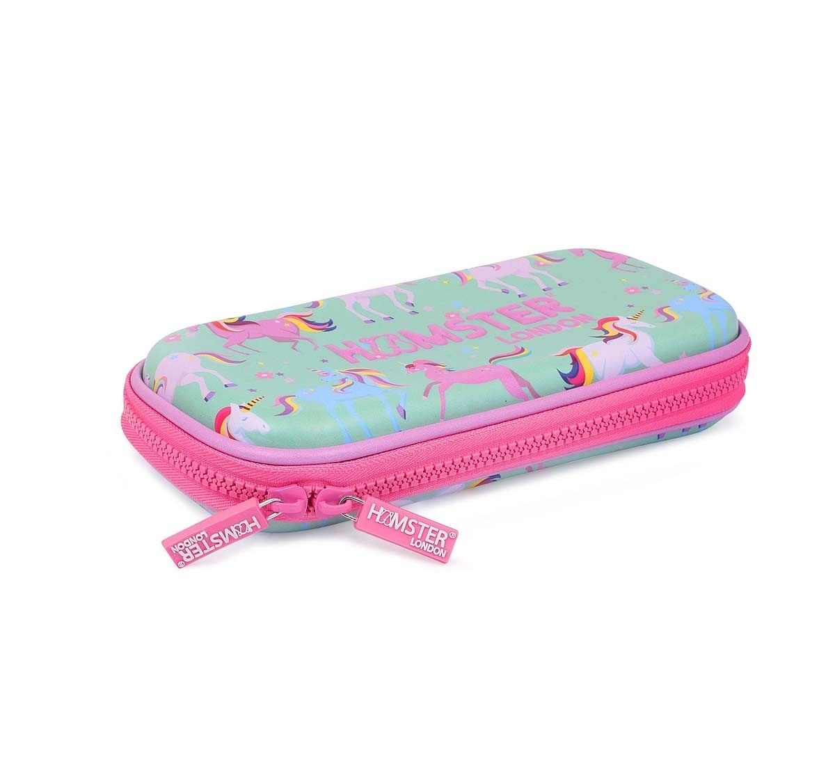 Hamster London Hardtop Pencil Case Organizer Unicorn Black Small Bags for Kids Age 3Y+ (Black)