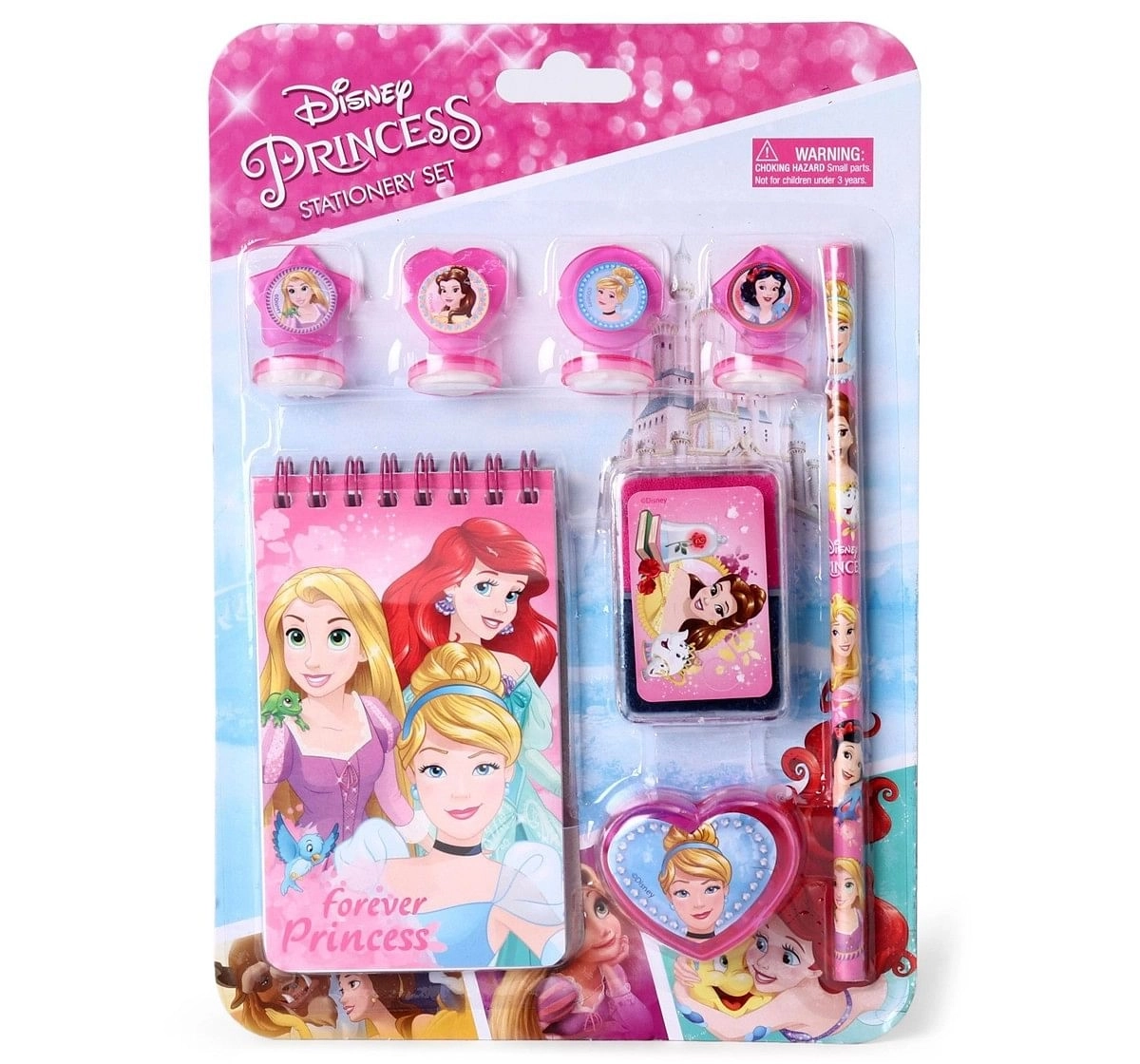 Disney Princess Stationery Set Kit of 8 Multicolor 3Y+