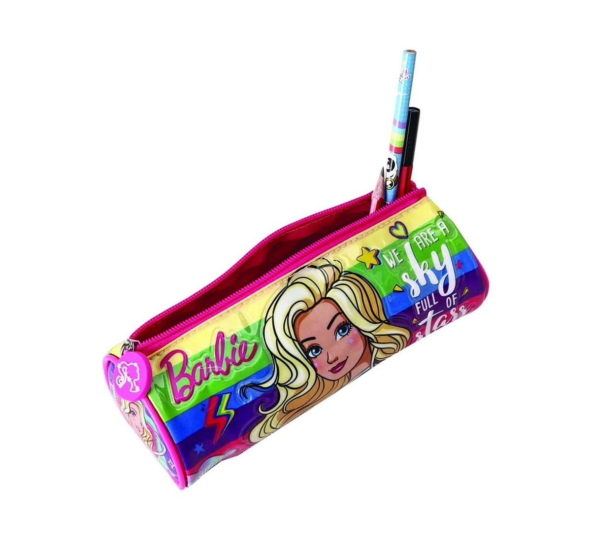  Barbie Stars Round Pencil Pouches & Boxes for age 3Y+ 