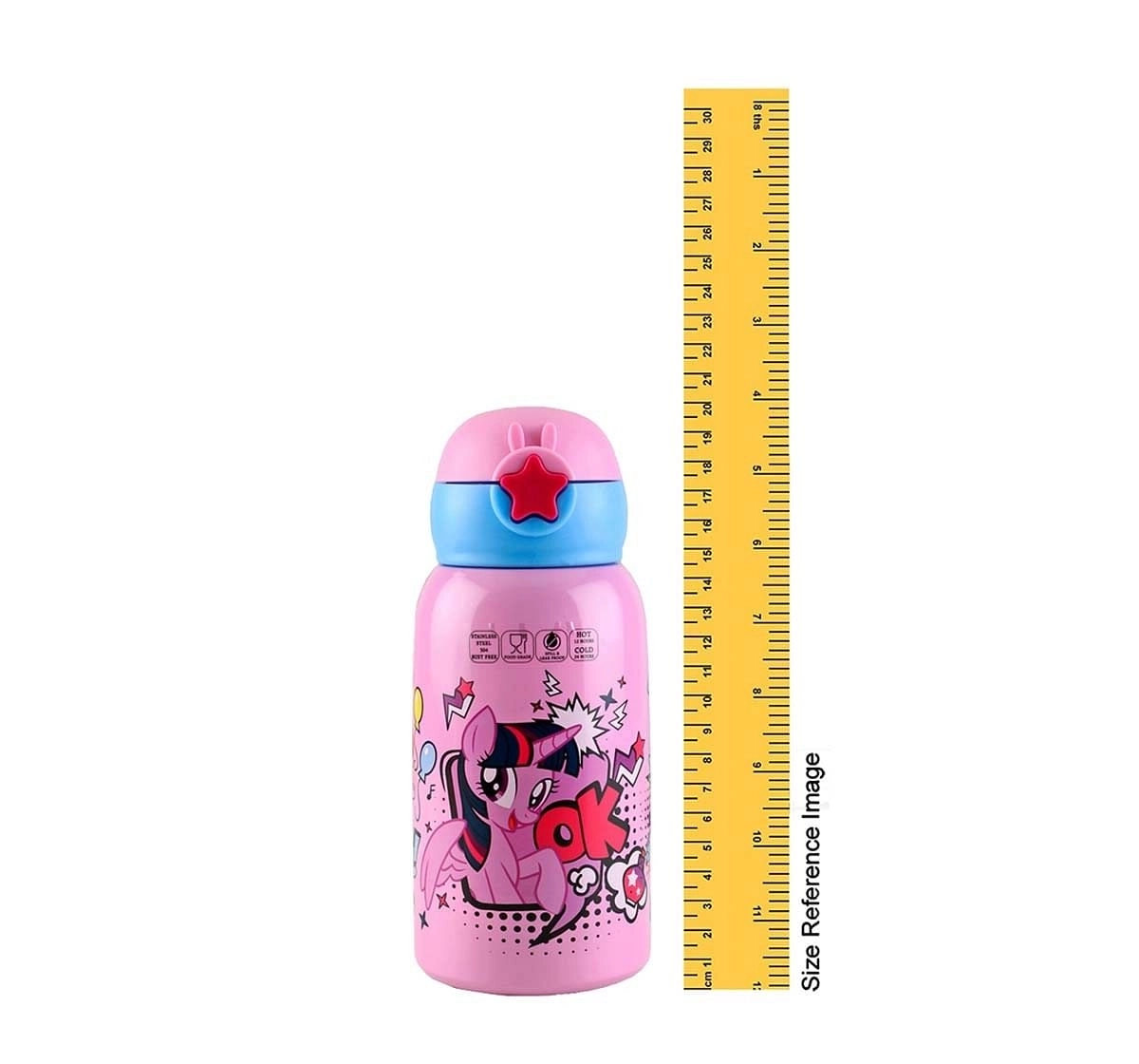 Hasbro My Little Pony Steel Inner Water Bottle 520 Mlfor Age 3Y+ (Pink)