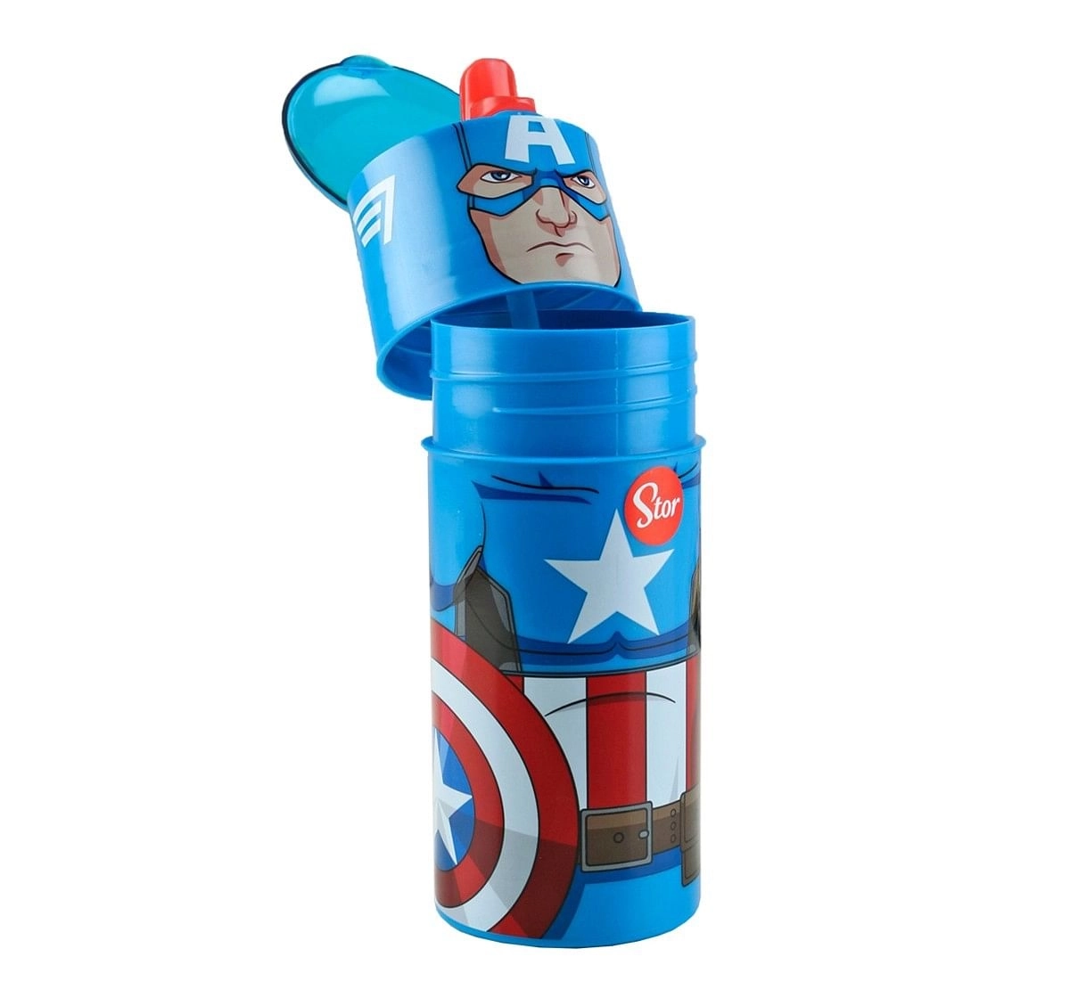Avengers Stor Character Sipper Bottle Captain America 350 Ml, 2Y+ (Multicolor)