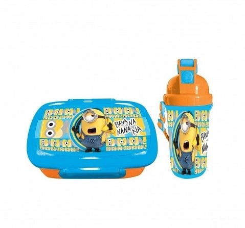 Minions Banana Blue & Orange Combo Box Bags for Kids age 3Y+ 