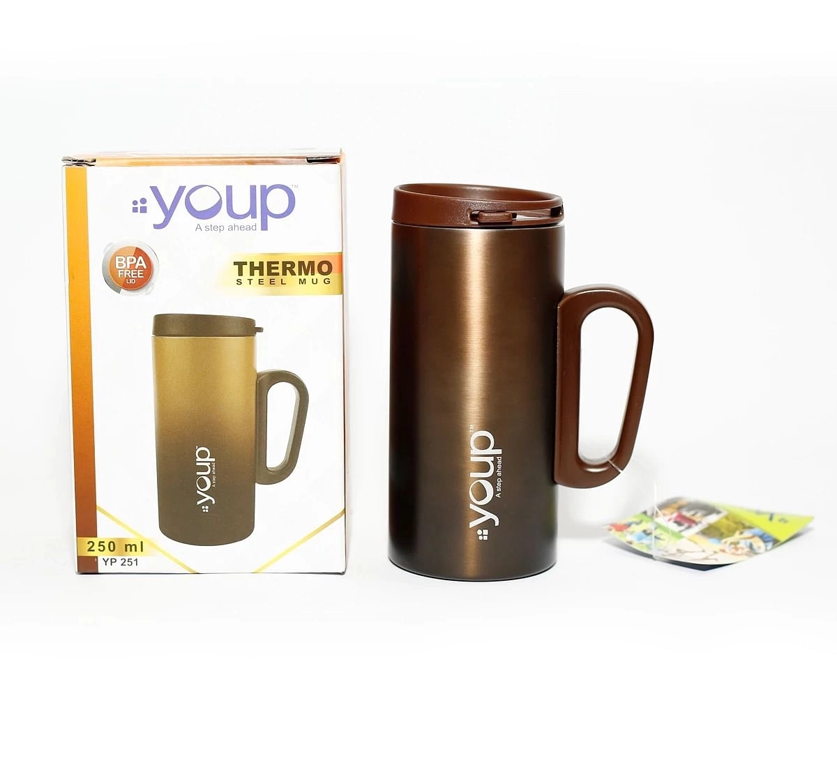 Youp Thermosteel Insulated Coffee Mug Yp251 Multicolour 5Y+ Assorted 