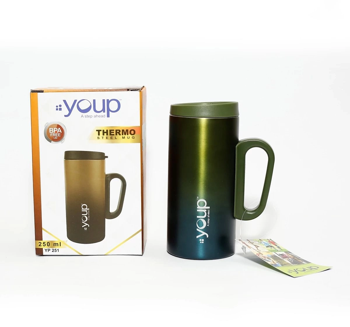 Youp Thermosteel Insulated Coffee Mug Yp251 Multicolour 5Y+ Assorted 