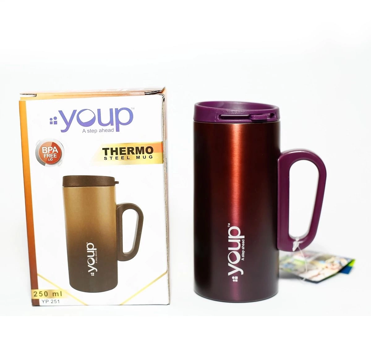 Youp Thermosteel Insulated Coffee Mug Yp251 Multicolour 5Y+ Assorted 