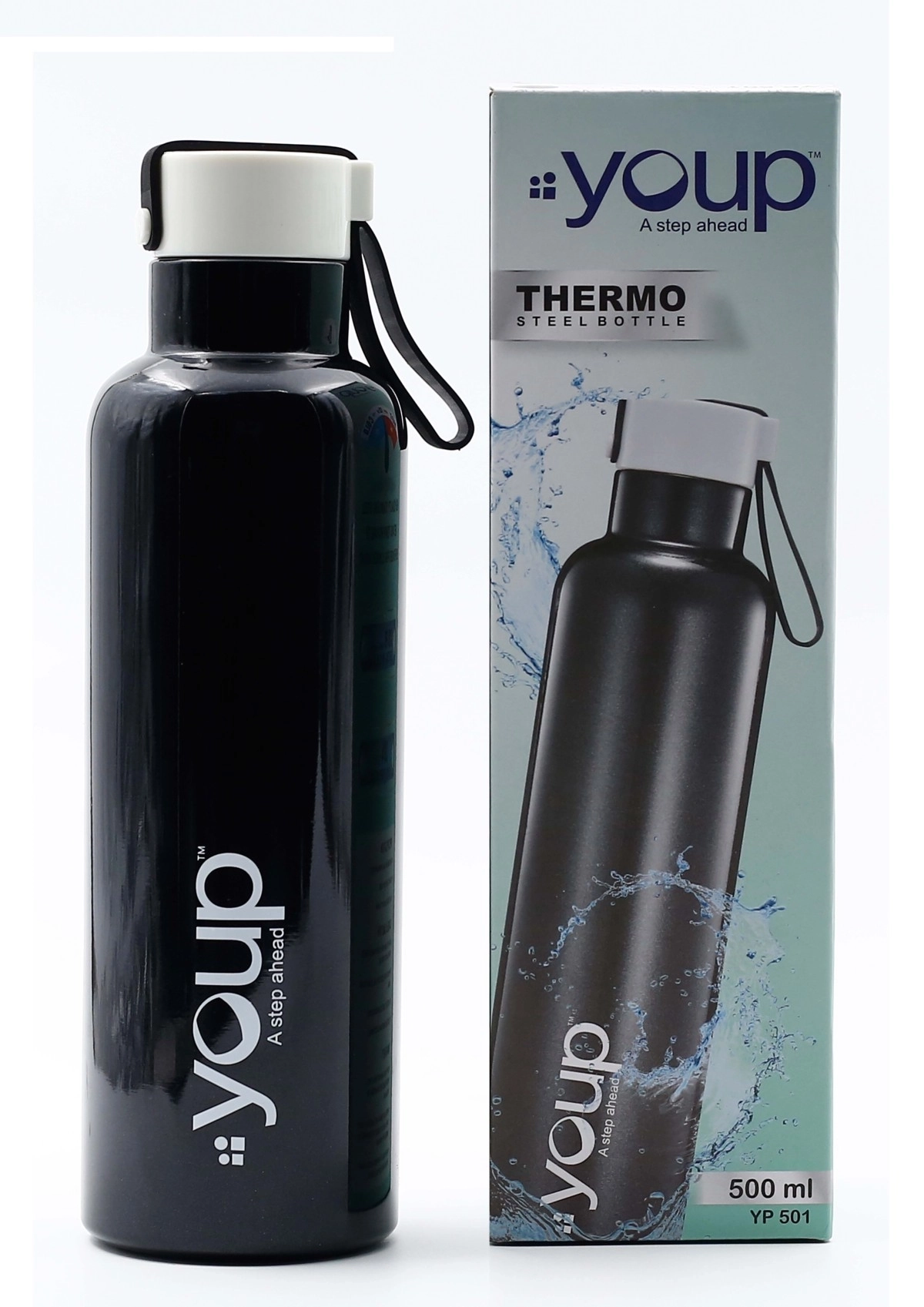 Youp Thermosteel Insulated Water Bottle Twinkle 500Ml, Multicolour, 3Y+