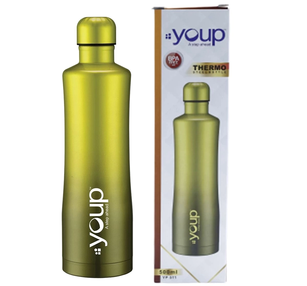 Youp Thermosteel Insulated Water Bottle Yp511 Multicolour 10Y+ Assorted 