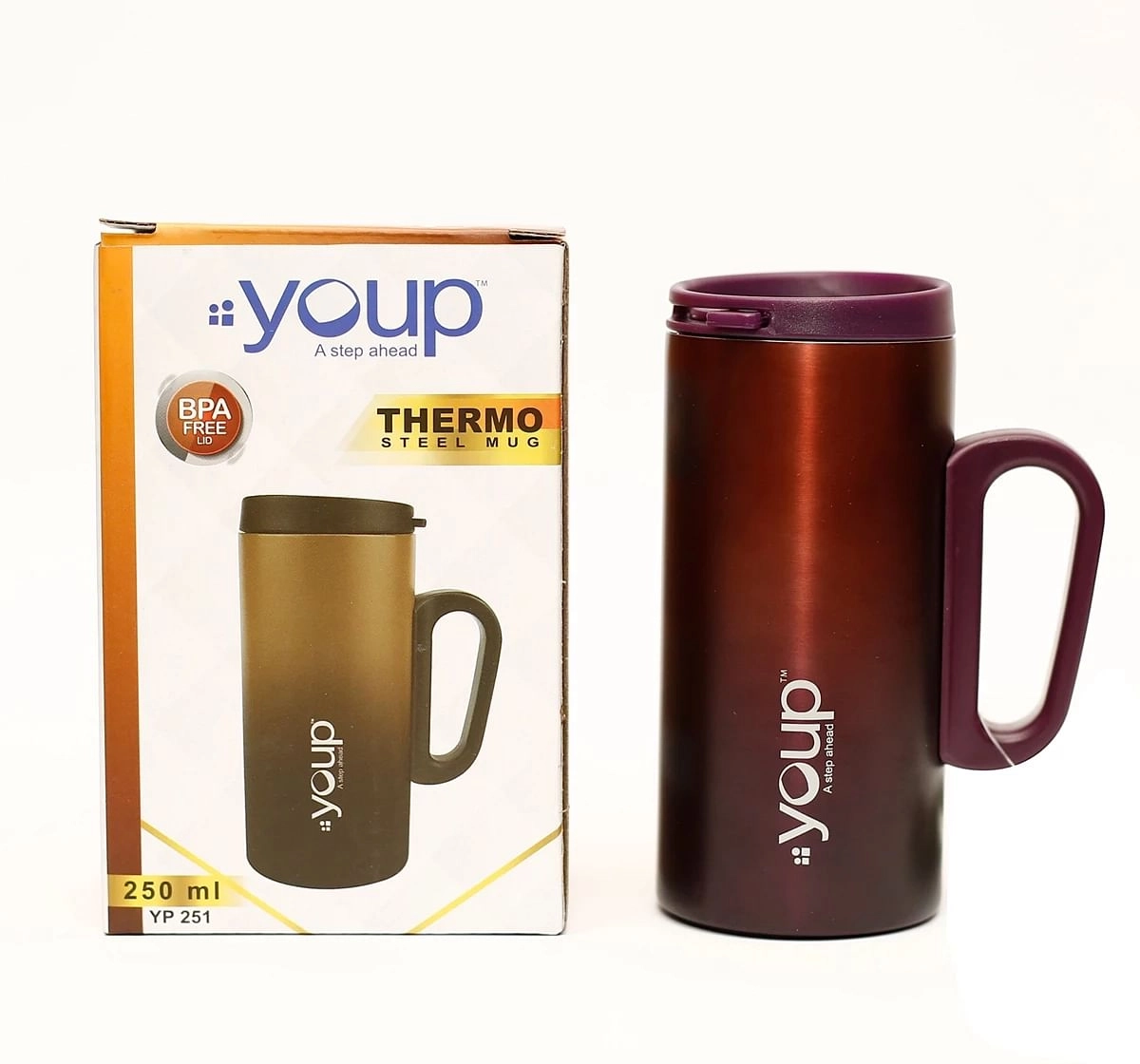 Youp Thermosteel Insulated Water Bottle Lexus Multicolour 10Y+ Assorted 