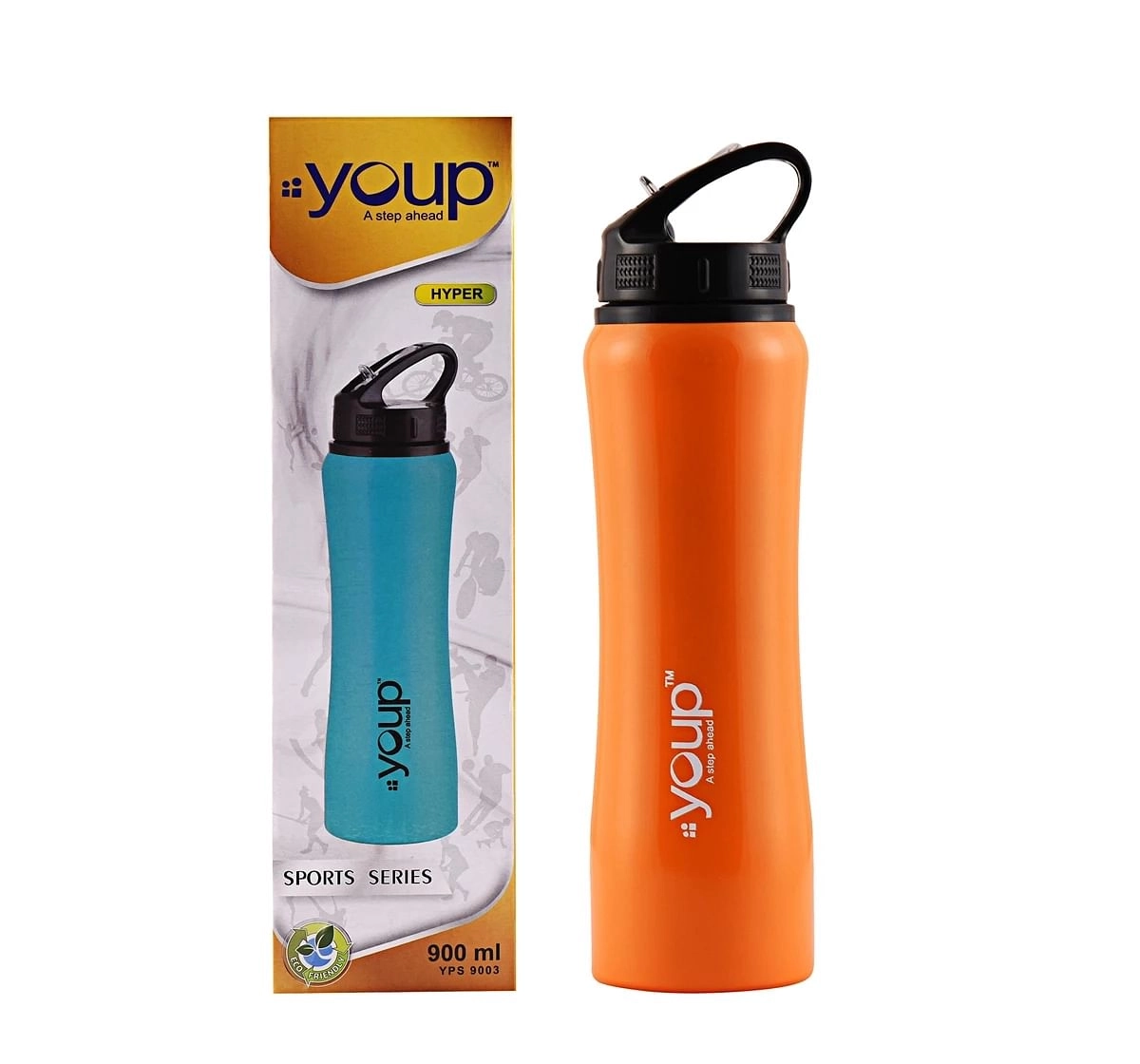 Youp Stainless Steel Sports Series Sipper Bottle Hyper Multicolour 8Y+ Assorted 