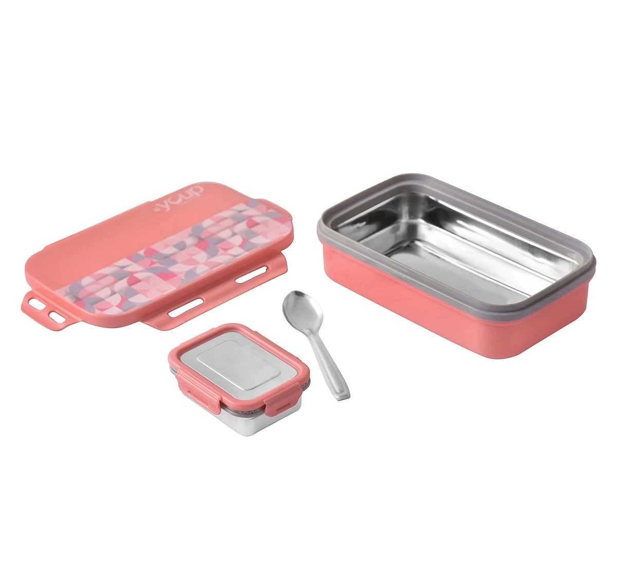 Youp Stainless Steel Lunch Box Yummy Multicolour 3Y+ Assorted 