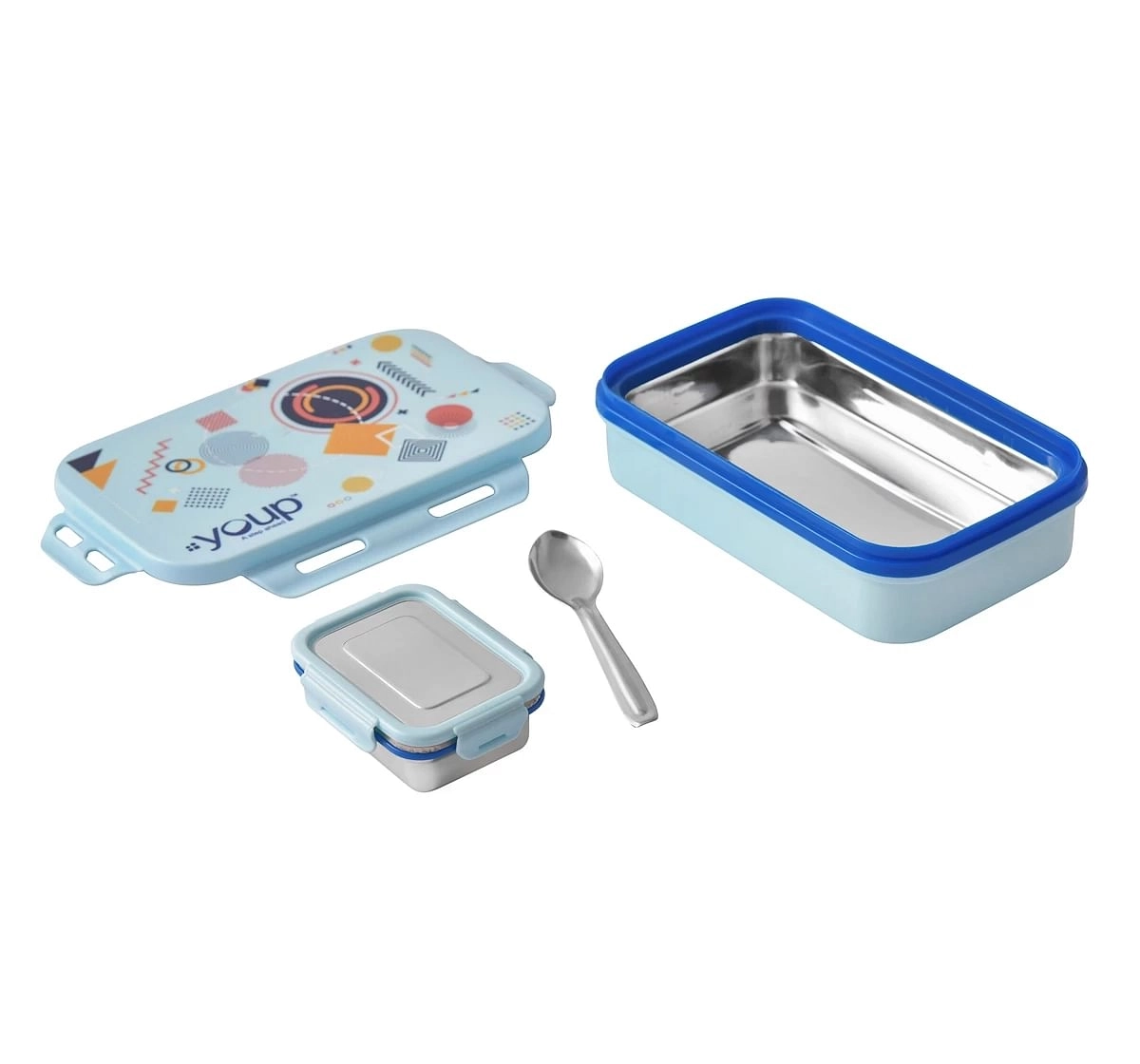 Youp Stainless Steel Lunch Box Yummy Multicolour 3Y+ Assorted 