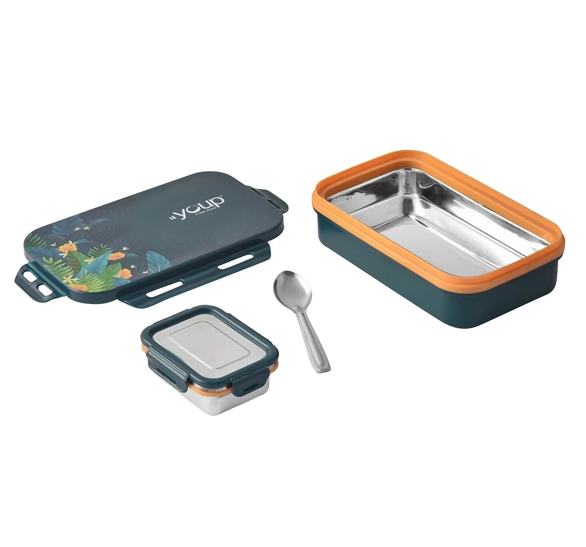 Youp Stainless Steel Lunch Box Yummy Multicolour 3Y+ Assorted 