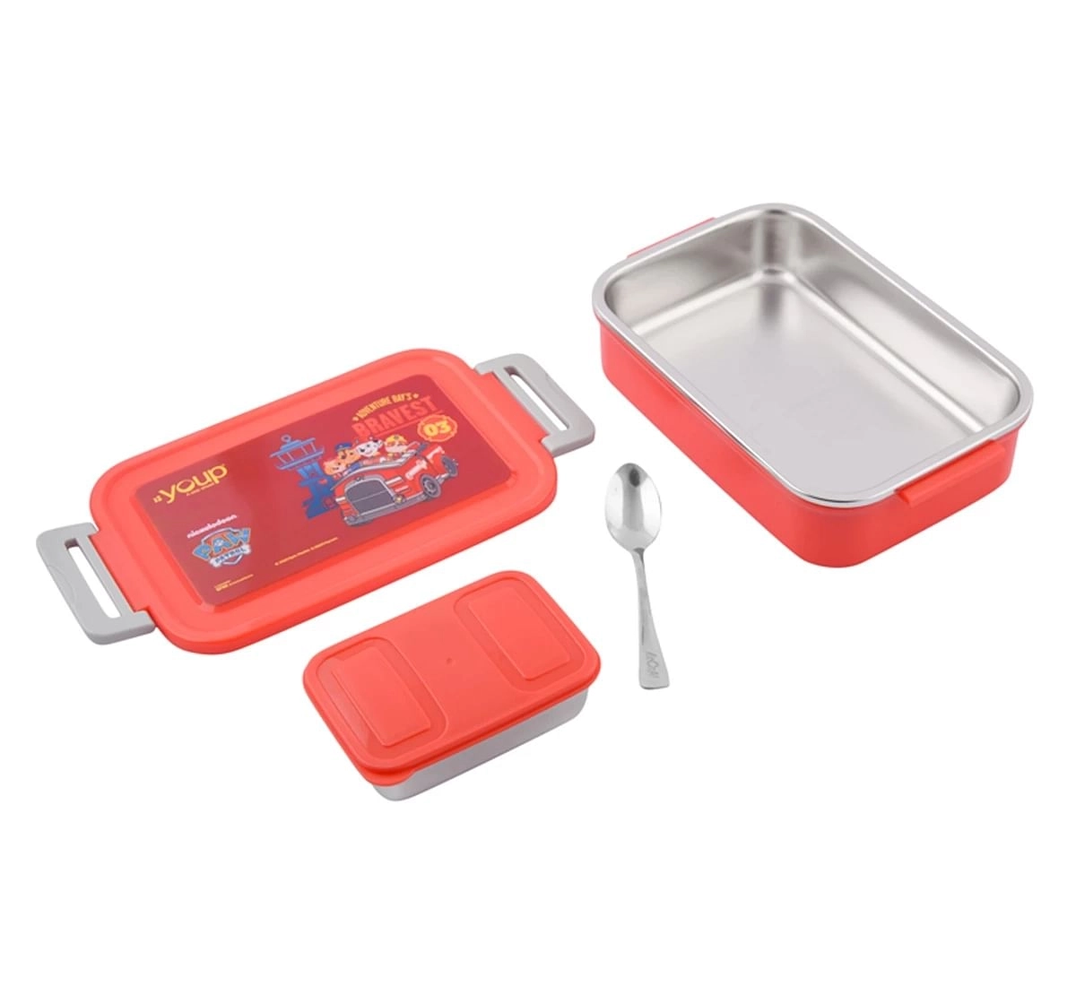 Youp Stainless Steel Paw Patrol Kids Lunch Box Tasty Bites Multicolour 3Y+ Assorted 